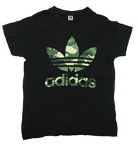 Černé tričko s logem Adids