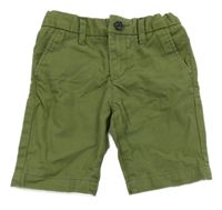 Khaki plátěné chino kraťasy H&M