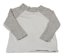 Bielo-sivé tričko H&M