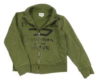 Khaki prepínaci mikina s logom Diesel