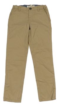 Béžové chino slim plátenné nohavice H&M