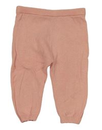 Růžové pletené tepláky little nutmeg
