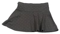 Tmavosivá bodkovaná á melírovaná sukňa H&M