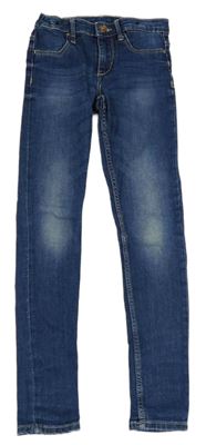 Modré skinny fit teplákové rifle zn. H&M