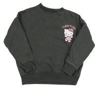 Tmavosivá oversize mikina s Kitty zn. Sanrio