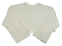 Smotanová oversize crop mikina H&M