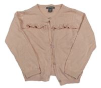 Svetloružový prepínaci sveter s volánikmi PRIMARK