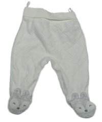 Bílo-světlešedé kárované sametové polodupky s čumáčky C&A