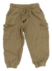 Hnědobéžové cargo tepláky H&M