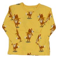Tmavožluté triko s liškami George
