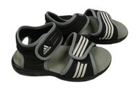 Černo-šedo-bílé neoprenovo/gumové sandály Adidas vel. 28