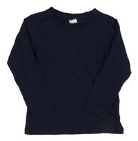 Tmavomodré tričko H&M