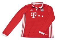 Červeno-bílý funkční fotbalový dres FC Bayern München a číslem Adidas