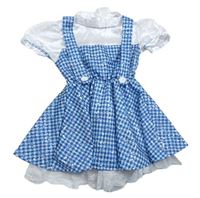 Kockovaným - Modro-biele kockované šaty s čipkou a límečkem - Čaroděj ze země OZ