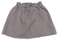 Čierno-bielo-červená kockovaná sukňa Primark