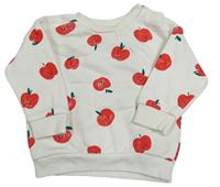 Biela mikina s jablky zn. Primark