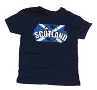 Tmavomodré tričko s fotbalovým míčem - Scotland zn. Primark
