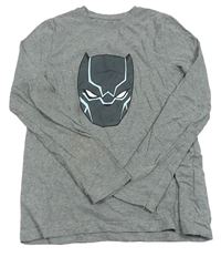 Sivé melírované tričko s Black Pantherem C&A