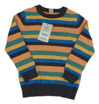 Nové - Farebný pruhovaný sveter Tu