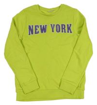 Limetková mikina s nápisom Name it