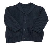 Tmavomodrý prepínaci sveter s golierom Matalan