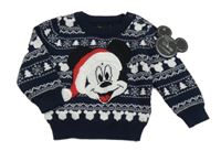 Nové - Tmavomodrý vzorovaný svetr s Mickeym Primark