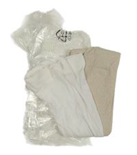 Nové - Bílo-zlaté pruhované silonky