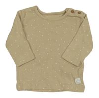 Béžové bodkovaná é rebrované tričko M&S