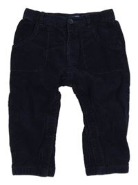 Tmavomodré manšestrové cuff kalhoty Original Marines