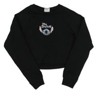 Čierna ľahká crop mikina so Stitchem George