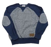 Tmavomodro-melírovaný sveter F&F