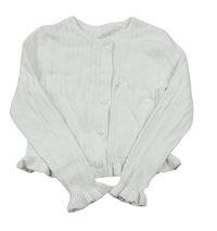 Biely rebrovaný prepínaci crop sveter Dunnes