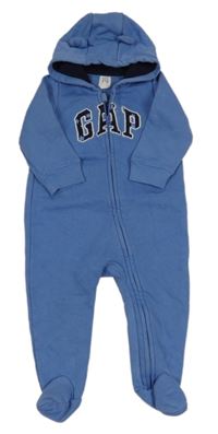 Modrá tepláková kombinéza s logom a kapucňou GAP