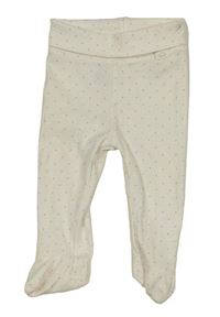 Bílé puntíkaté polodupky H&M