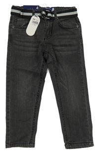 Nové - Tmavošedé rifle s páskem