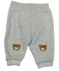 Svetlosivé melírované tepláky s medveďmi River Island