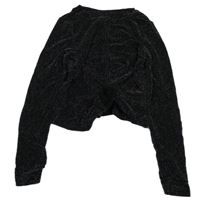 Čierno-strieborné pruhované crop tričko s uzlom Page One Young