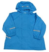 Modrá šušťáková nepromokavá bunda s kapucňou Papagino
