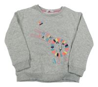 Sivá melírovaná mikina s lvem M&S