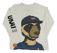 Bílé triko s medvědem Zara