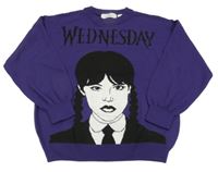 Fialový svetr s Wednesday H&M
