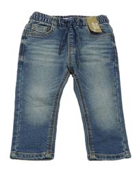 Nové - Tmavomodré teplákové rifle Next