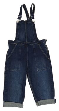 Tmavomodré laclové capri rifle H&M