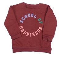 Vínová mikina s nápisom Primark