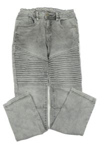 Sivé skinny rifle s žebrováním Chapter Young