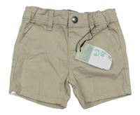 Nové - Béžové plátěné chino kraťasy Primark