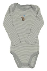 Sivo-biele pruhované body s medvěďom Tchibo