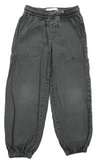 Tmavošedé teplákové cuff rifle Zara