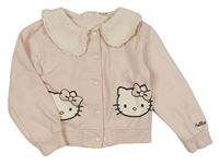 Světlerůžová propínací mikina s Hello Kitty a límečkem H&M