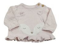 Světlerůžový svetr s čumákem Mothercare